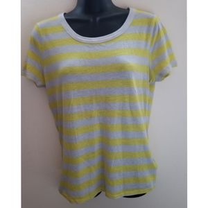 Urban Outfitters Yellow Gray Striped Tee size M